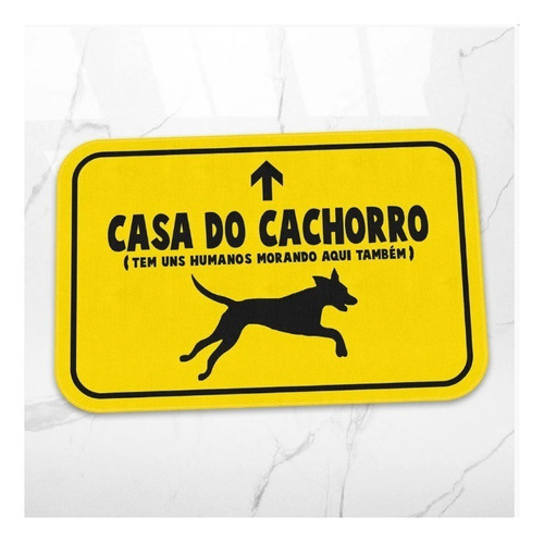 Tapete Casa Do Cachorro Cor Amarelo