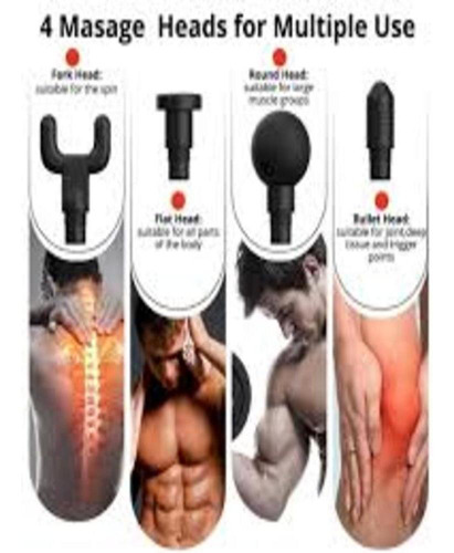 Imagem 5 de 6 de Pistola Massageador Eletrico Relaxamento Muscular Fisico
