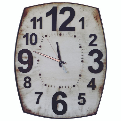 Reloj Pared 60x48cm Madera Bremen Con Aro Somos Fabricantes