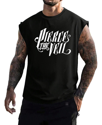 Remera Pierce The Veil Musculosa Oversize Hombre 