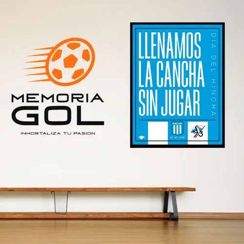 Cuadro Camiseta Futbol Racing Club Ideal Regalo Frase