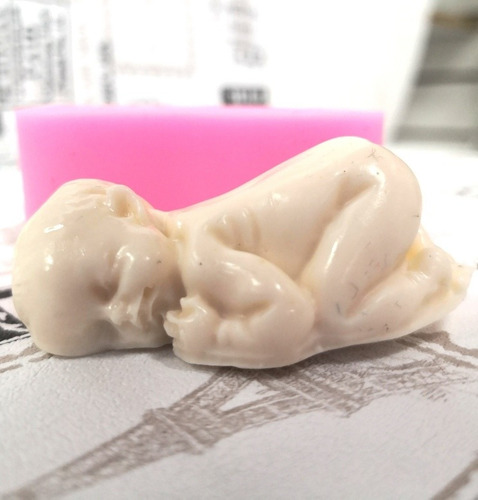 Imagen 2 de 6 de Molde Silicona Bebe Durmiendo Reposteria Fondant Belgrano