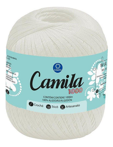 Linha Para Crochê Camila 0000c Cru Pct Com 06