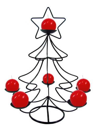 Mini Árvore Para Mesa Porta Vela Decoração Cores Natal