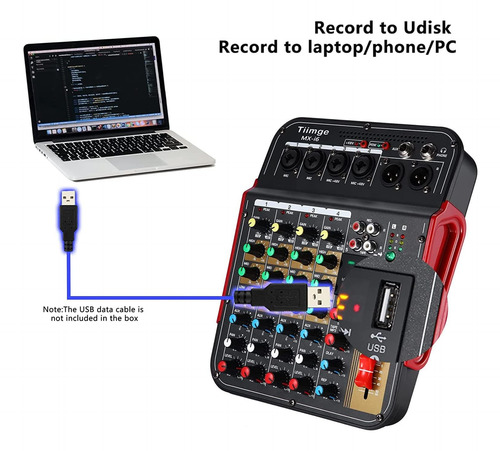 Mezclador De Audio Consola Mezcladora 4 Canales Mezclador