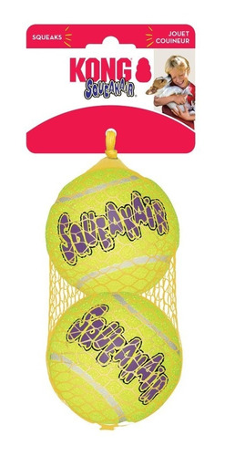 Juguete Para Perro Pelota Tenis Kong Sonido Pack 2 Talla L