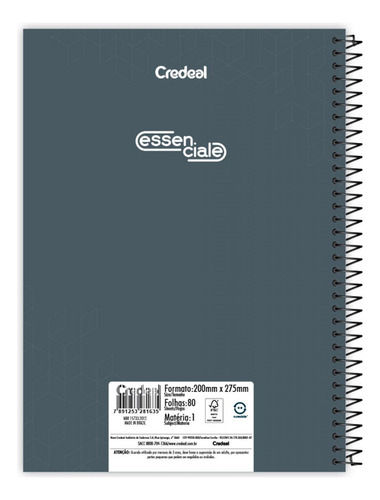Caderno Capa Preta Dura Uni 10 Matérias 200 Folhas