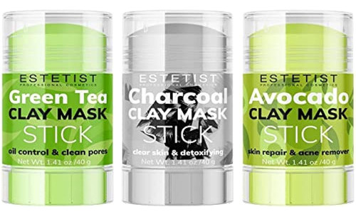 Té Verde Aguacate Carbón Arcilla Mascarilla Stick Set Mascar