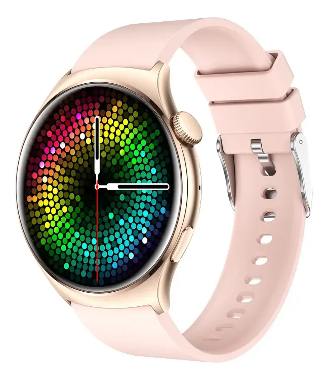 Relógio Smartwatch Bluetooth Gps Amoled 1.43 Multi Sprot Caixa Rosa
