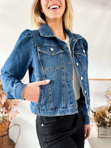 Campera Jean Lulyna Manga Princesa Mujer