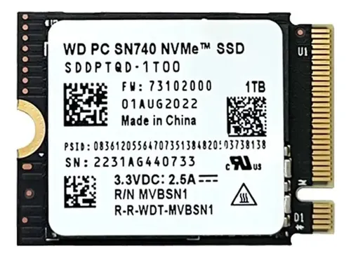 内蔵型SSD WD SN740 M.2 2230 NVMe SSD 1TB + Sharge SSD WD 1TB SN740 NVMe M.2 2230 Negro para Steam Deck y ROG Ally