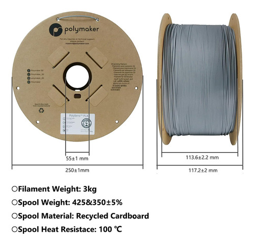 Filamento De Policarbonato Resistente De 2,85 Mm (3 Mm) Fila