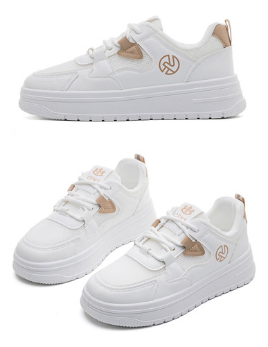 Zapatillas De Tenis Transpirables Para Mujer Zapatos Blancos