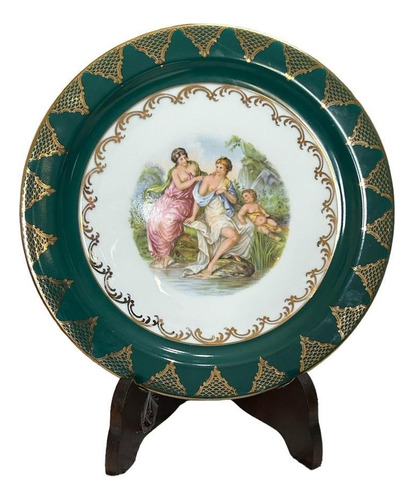 Plato Decorativo Porcelana Bavaria Angelica Kauffmann