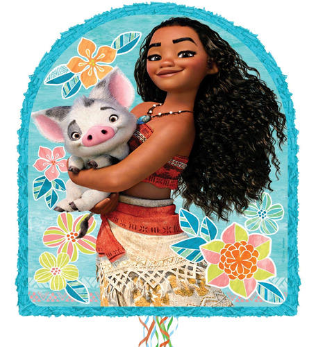 Piñata Ya Otta Moana Con Cuerda De Tracción De 44,5 Cm X 56