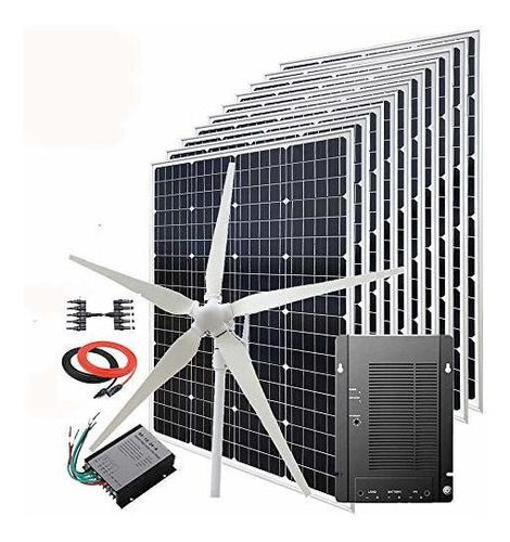 Paneles Solares - 1800w Wind-solar Generator Kit :come With 