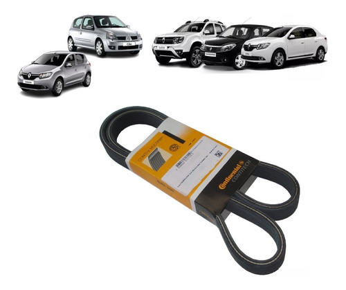 Correia Do Alt Da Poly-v Gir Alt Dh Ac Clio Duster Kangoo 