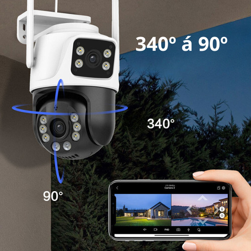 Câmera De Segurança Wi-fi Smart Dual Câmera Ipc-i100 Ip