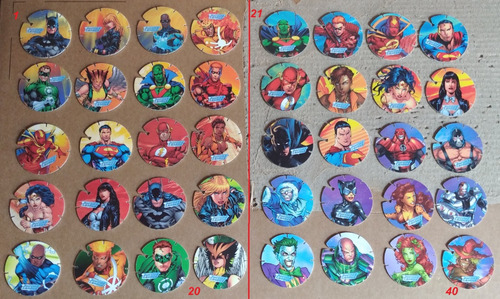 Tazos Liga De La Justicia Completa + Lanzatazos