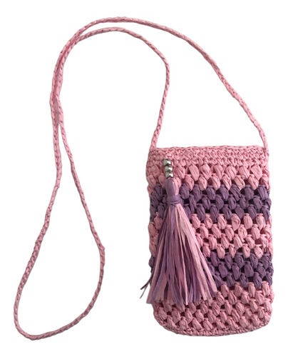 Funda Celular Crochet Rafia Papel Crossbody Tejido Artesanal