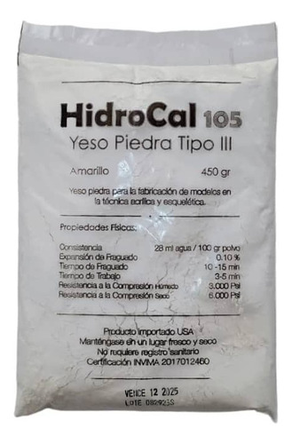 Yeso Piedra Tipo Iii, Usos Odontología. 453gr