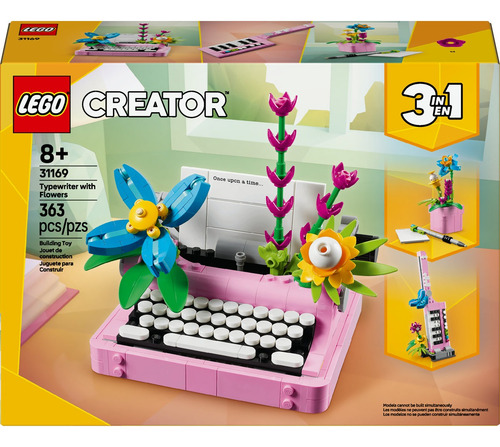 Lego Creator 3en1 Máquina De Escribir Con Flores Set 31169 363 Lego Creator