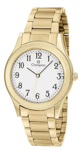Relógio Masculino Dourado Champion Os Números Original