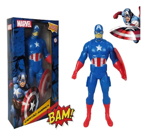 Boneco Capitão América Articulado 22cm Marvel Vingadores