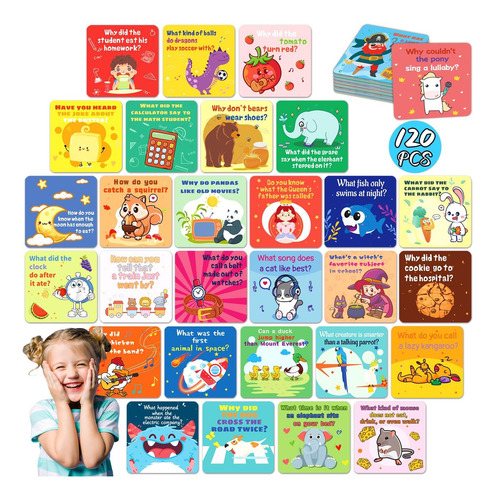 Ytsqler 120 Tarjetas De Broma Para Lonchera Para Niños: De Y