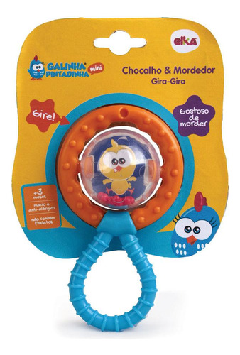 Chocalho & Mordedor Gira Gira Galinha Pintadinha Mini