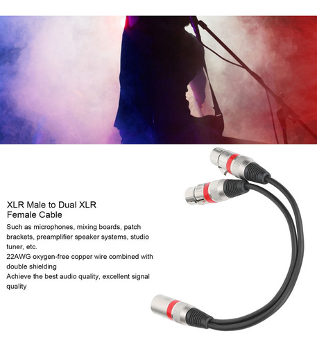 Cabo Jorindo Jd6067 0,3 M Xlr Macho Para Duplo Xlr Fêmea Tip