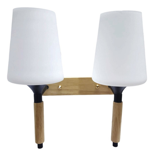 Apliqué De Pared Doble Lusitania Porta E-27 Con Ampolletas