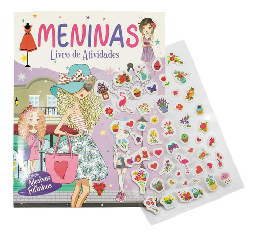 Adesivos Fofinhos: Meninas, De Brijbasi. Editora Brasileitura, Capa Mole Em Português