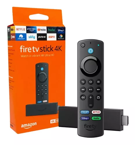 Amazon Fire TV Stick 4K controle de voz 4K 8GB preto com 1.5GB de memória RAM