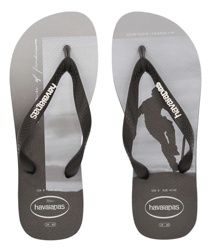 Ojotas Havaianas Hype En Negro Y Blanco | Moov