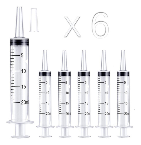 10 Pack 20ml Plastic Syringe For   Syringes For Lip Glo...