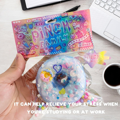 4 Piezas Squeeze Donuts Squishy Toy Para Aliviar El Estrés