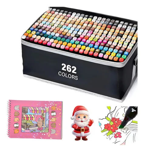 Canetinhas Touch 262 Kit Duplo Canetas + Livro De Coloria
