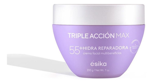 Ésika Crema Facial Hidra Reparadora Triple Acción 55+, 200g