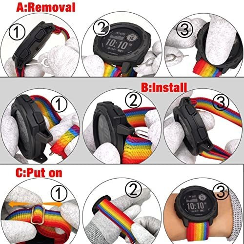 2 Mallas Elasticas Para Garmin Instinct / Instinct 2 Solar