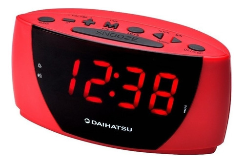 Radio Reloj Daihatsu Drr-18 Radio Sintonia Digital Digital Color Rojo