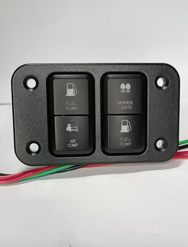 Panel Empotrable 2 Switchs Dobles Tipo Hilux, 