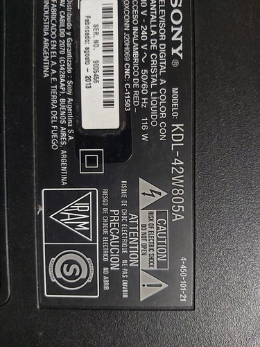 Tv Sony Kdl-40w805 Se Apaga Titila 8 Veces (Usado)