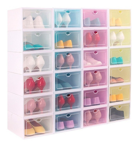 Mueble Caja Zapatos Organizador Calzado Con Tapa 5 Piezas