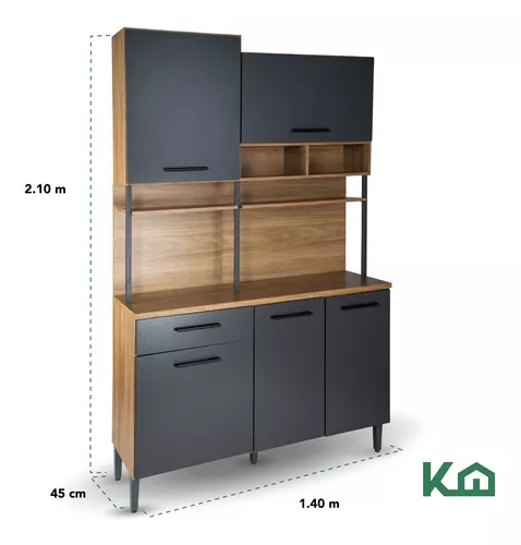 Mueble Alacena Cajones Puertas Repisas Cafe Despensa | Meses sin intereses