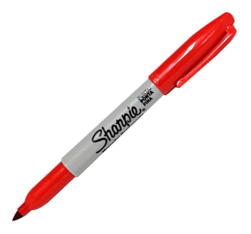 Marcador Sharpie Permanente Punta Fina Color Rojo 1 Unidad