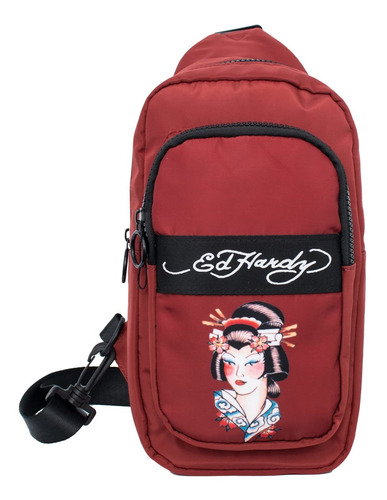 Ed Hardy Bolsa Nailon Unisex Correa Hombro Ajustable