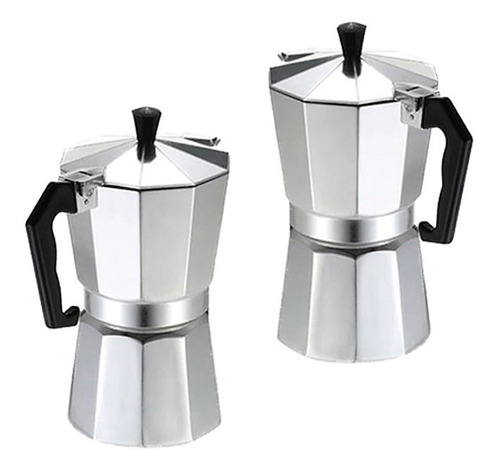 Combo X2 Cafeteras 9 Tazas Italiana Cafe Moka Tazas Estufa