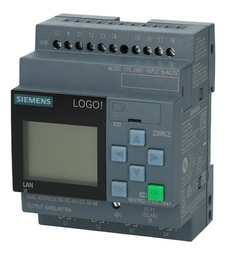 Siemens® Logo! 230rce Mini Plc Con Display 8 Di/4 Do