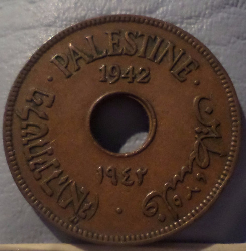 Israel Palestina 10 Mils 1942 Cobre  Excelente +